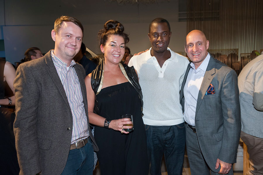 Dan-Gunn,-GWC-Founder-Monique-Meloche,-Sanford-Biggers-and-Tony-Karmen-ǀ-Photo-by-James-Prinz