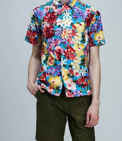 Monitaly 80's Floral Vacation Short-Sleeve Shirt
