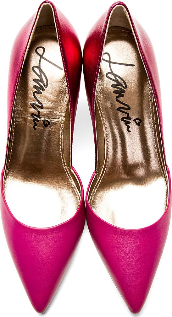 lanvin fuschia dorsay heels