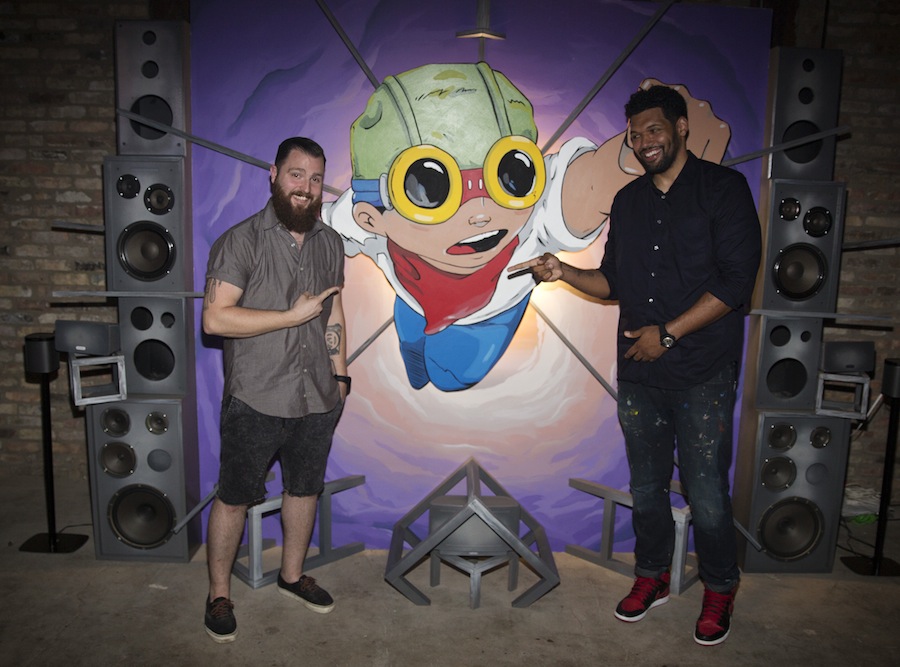 Artpentry and Hebru Brantley attend the Soho House Chicago Pre-Launch Party