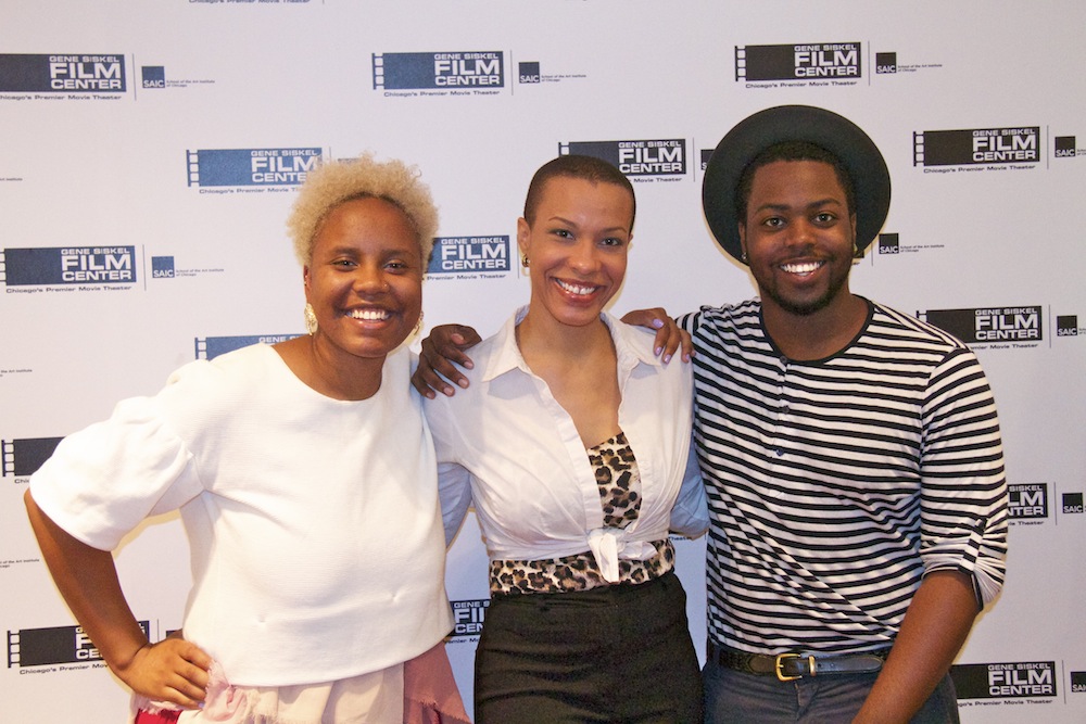 Shayla Miller, curator Rashayla Marie Brown, and artist Felton Kizer.
