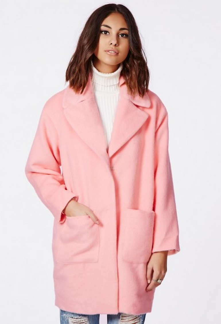 LENA COCOON COAT PINK