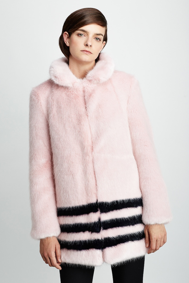 dulcie striped coat strawberry