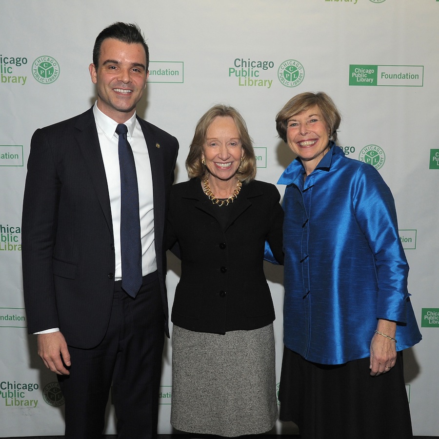 Commissioner Brian Bannon, Doris Kearns Goodwin and Foundation Director Rhona Frazin
