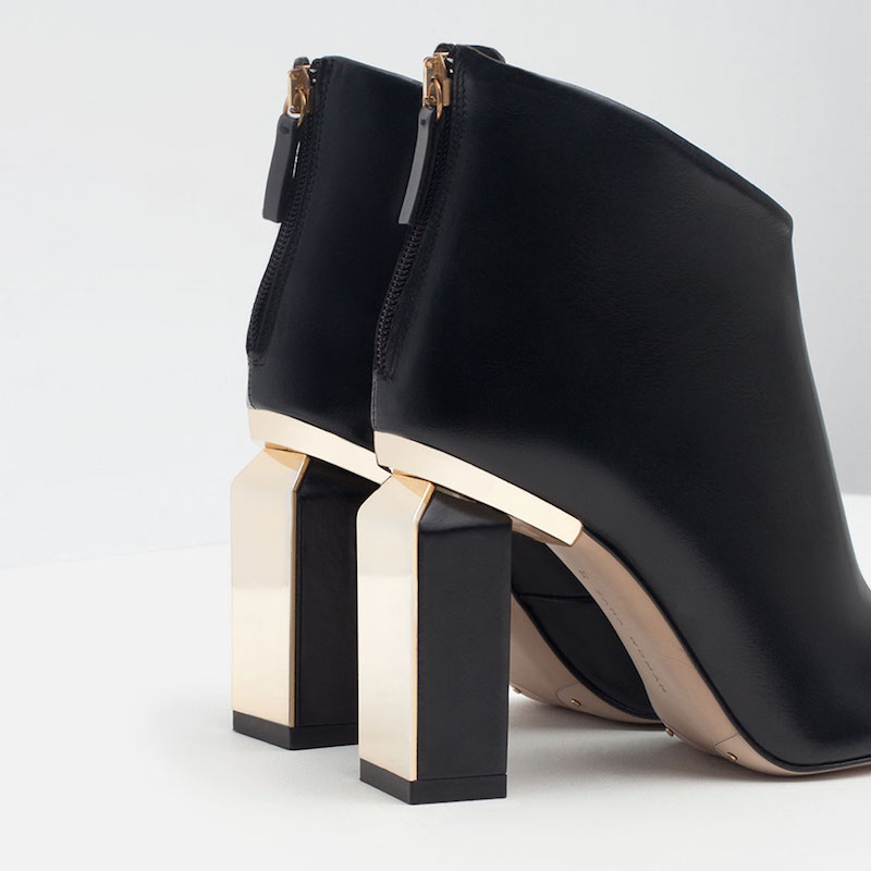 zara heeled booties