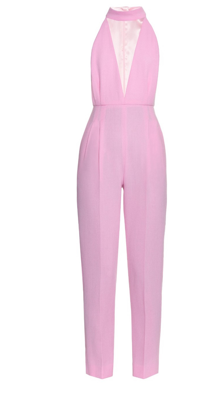 EMILIA WICKSTEAD Joni cut-out wool-crepe jumpsuit