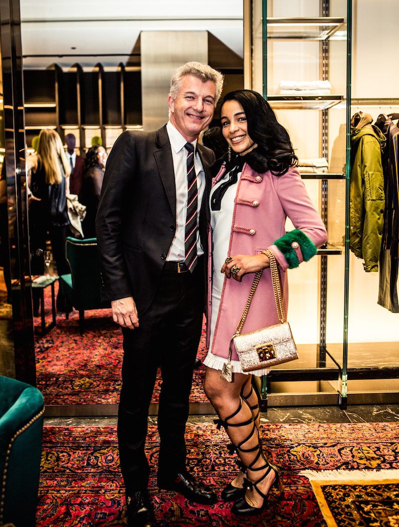 Christophe de Pous. Monique Mosley in Gucci.