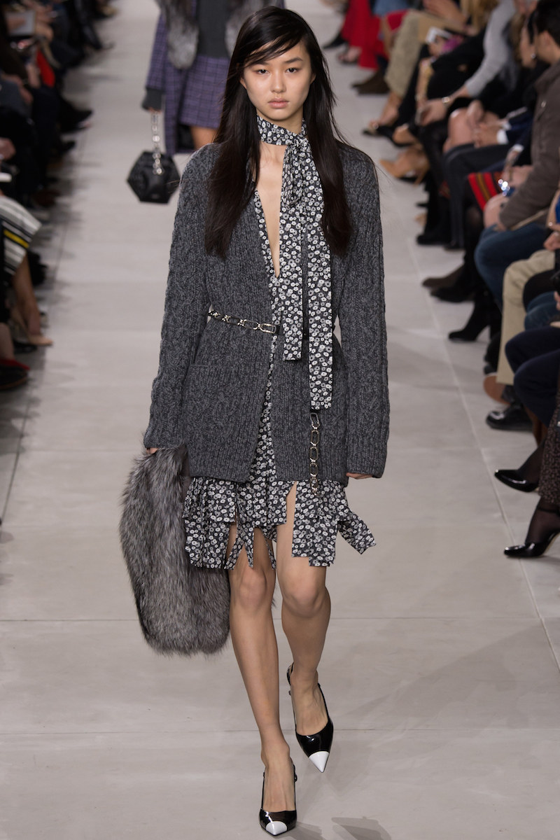 MICHAEL KORS COLLECTION Hand-Knit Tweed Cashmere Cardigan