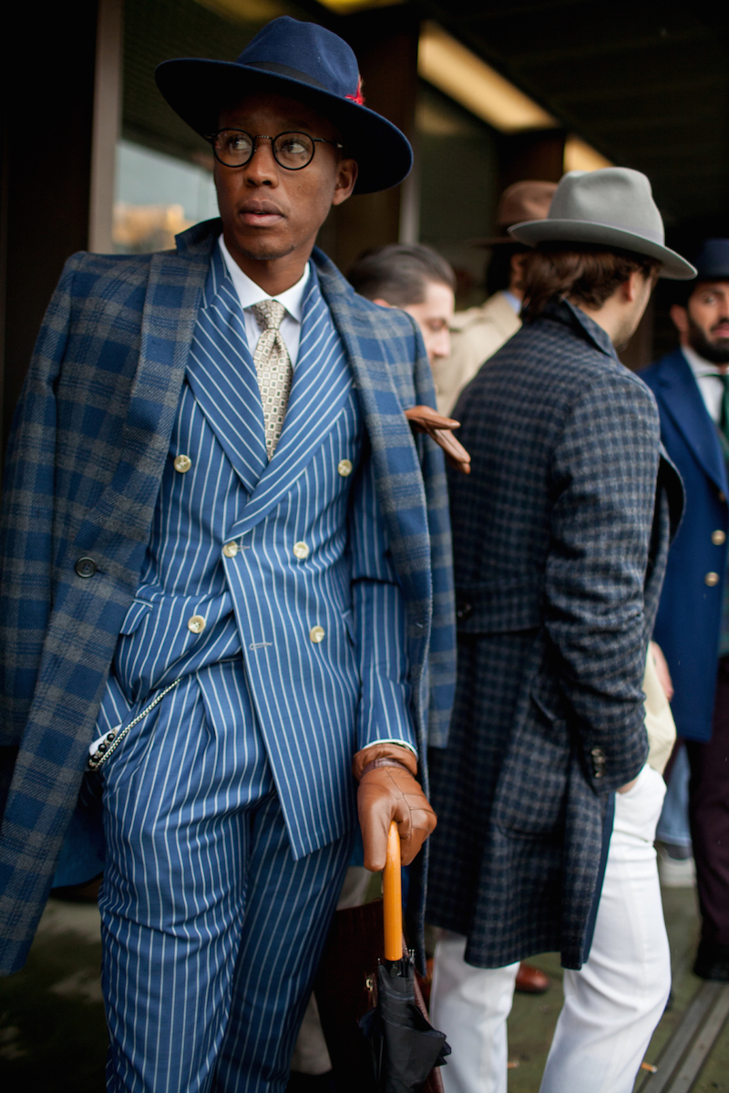 On the streets of Florence at the Pitti Uomo show.