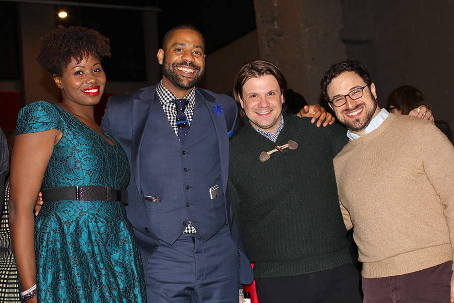Dana Todd Pope, Exavier Pope, Joe Pindelski_Politics and Pinot Goodman Theater 2016