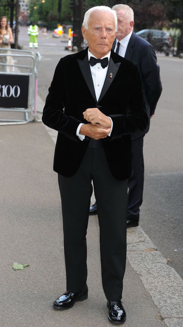 Mandatory Credit: Photo by Stephen Coke/REX/Shutterstock (5692058af) Giogio Armani British Vogue Centenary Gala Dinner, Kensington Gardens, London, Britain - 23 May 2016