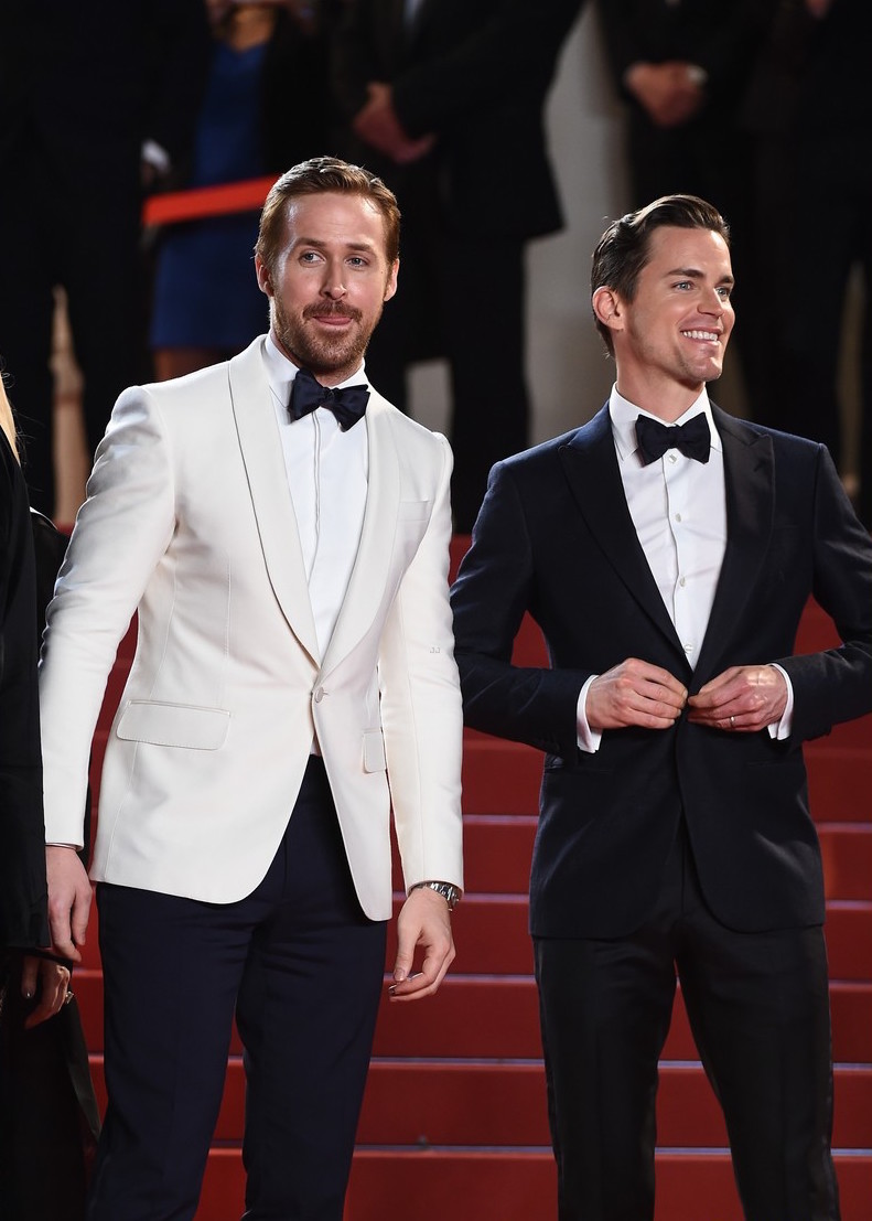 CANNES, FRANCE - MAY 15:  Actors Ryan Gosling and Matt Bomer attend "The Nice Guys" premiere during the 69th annual Cannes Film Festival at the Palais des Festivals on May 15, 2016 in Cannes, France.  (Photo by Ian Gavan/Getty Images)