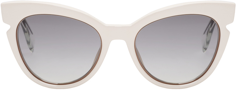 Fendi  Ivory Cat-Eye Sunglasses