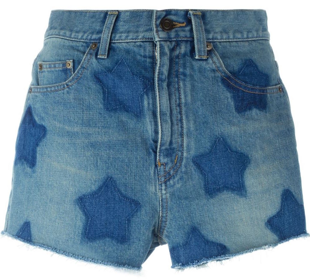 saint laurent stars shorts
