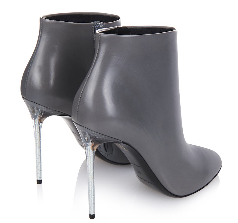 BALENCIAGA George V Plexi-heel leather ankle boots