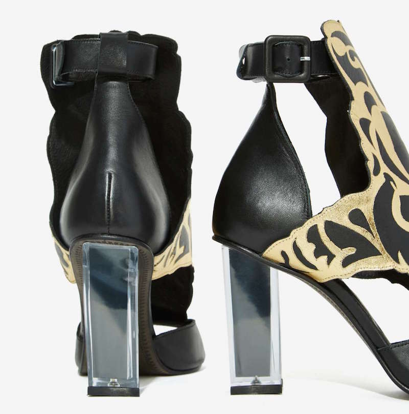 miista rose metallic heel