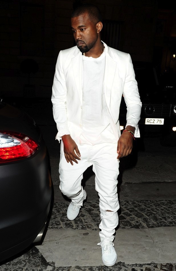 kanye white suit outfit